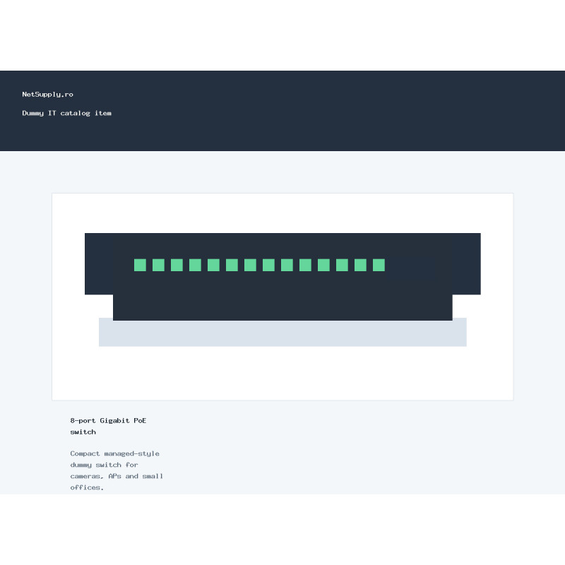 8-port Gigabit PoE switch