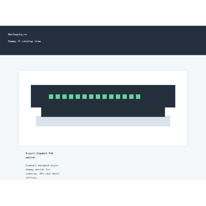 8-port Gigabit PoE switch